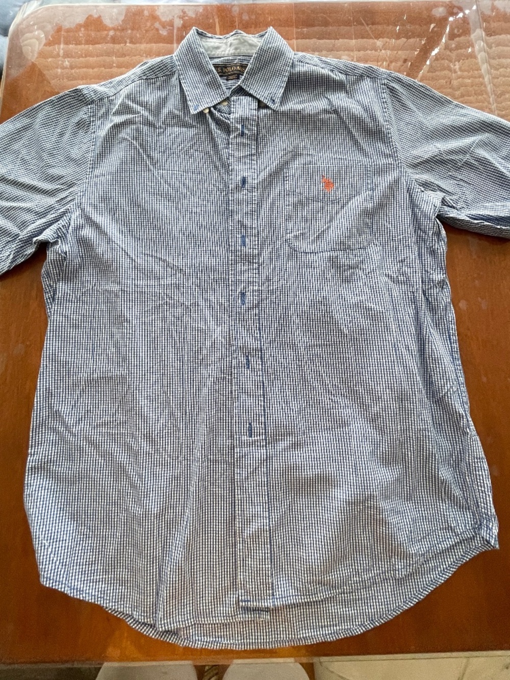 U.S Polo Assn Men's Shirts Plaid Button Down Shirt Size L